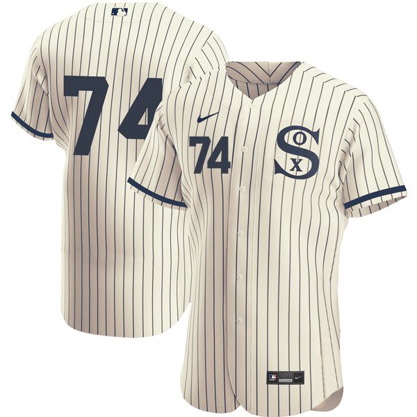 Men Chicago White Sox #74 No Name Cream stripe Dream version Elite Nike 2021 MLB Jerseys